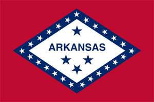 Arkansas state flag, in use during the Confederacy period of 1861-1865.